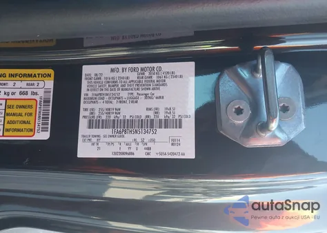 2022 Ford Mustang Ecoboost Fastback из США, поврежденный, VIN 1FA6P8TH5N5134752